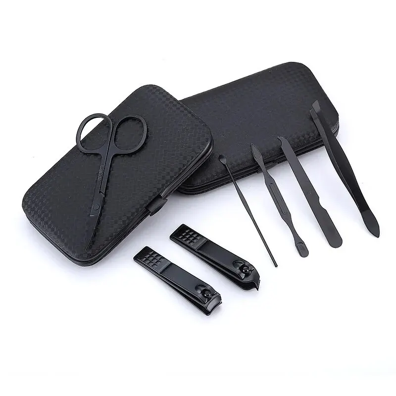 AliExpress Cross-border Explosions Source Black King Kong Nail Clipper Suit 7-piece Nail Clipper Beauty Pedicure Nail Clipper Se