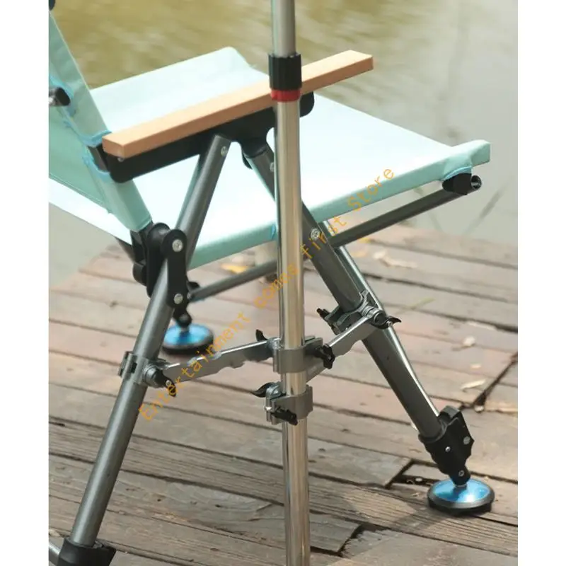 Outdoor Fishing Shade Bracket with Metal Arm and Turn Knobs Umbrella Holder Clip 55KD