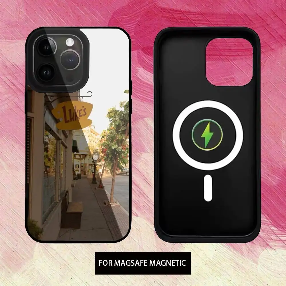 G-Gilmore Meninas Estética Capa de Telefone Para iPhone17,16,15,14,13,12,11 Plus,Pro Max Magnética Magsafe Carregamento Sem Fio