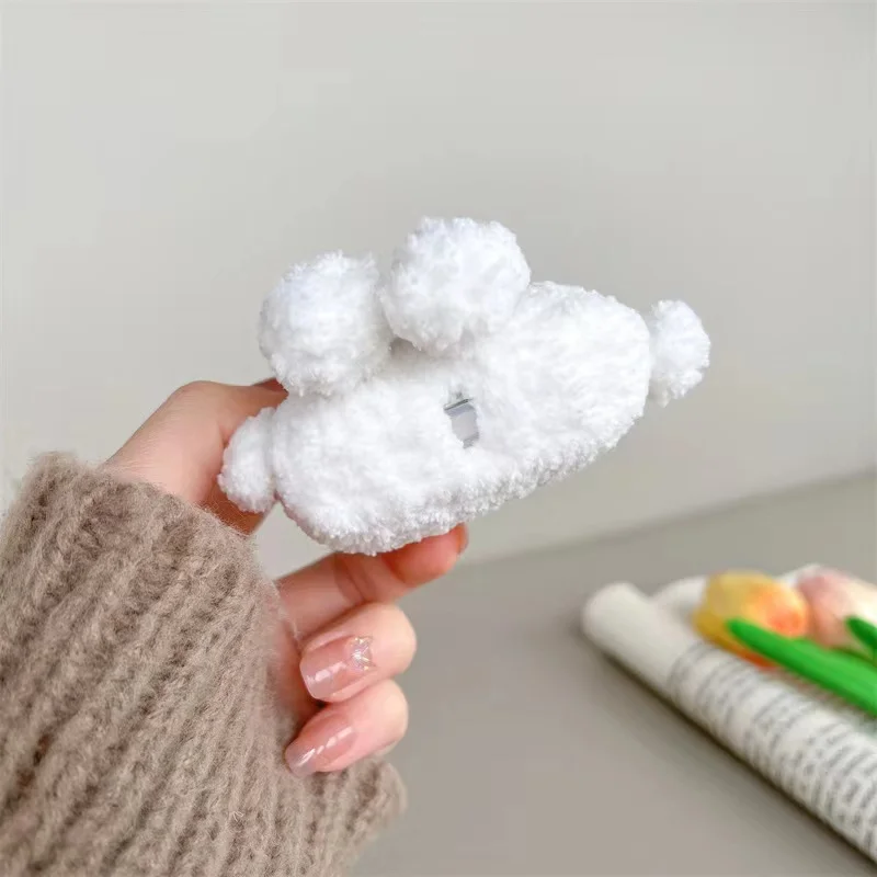 For Airpods 1 2 Pro Case Cute Plush Rabbit Doll Earphone Case For Apple AirPods 3 Furry Warm Wireless Bluetooth Heaphone Cover