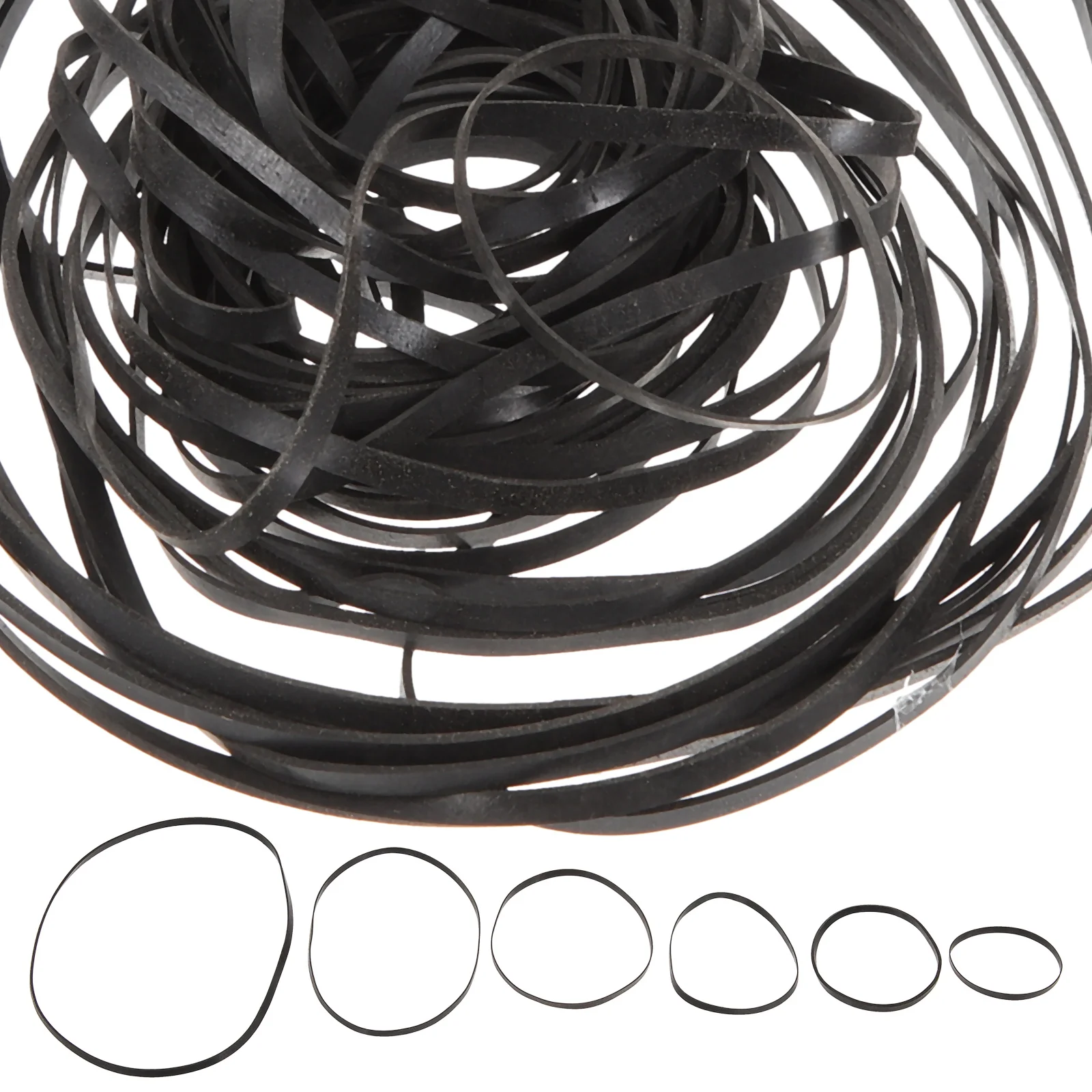 

50Pcs Recorder Rubber Belts for Cassette Machine Repair High Wear Resistance Smooth Transmission Low Noise Replacement for Tape