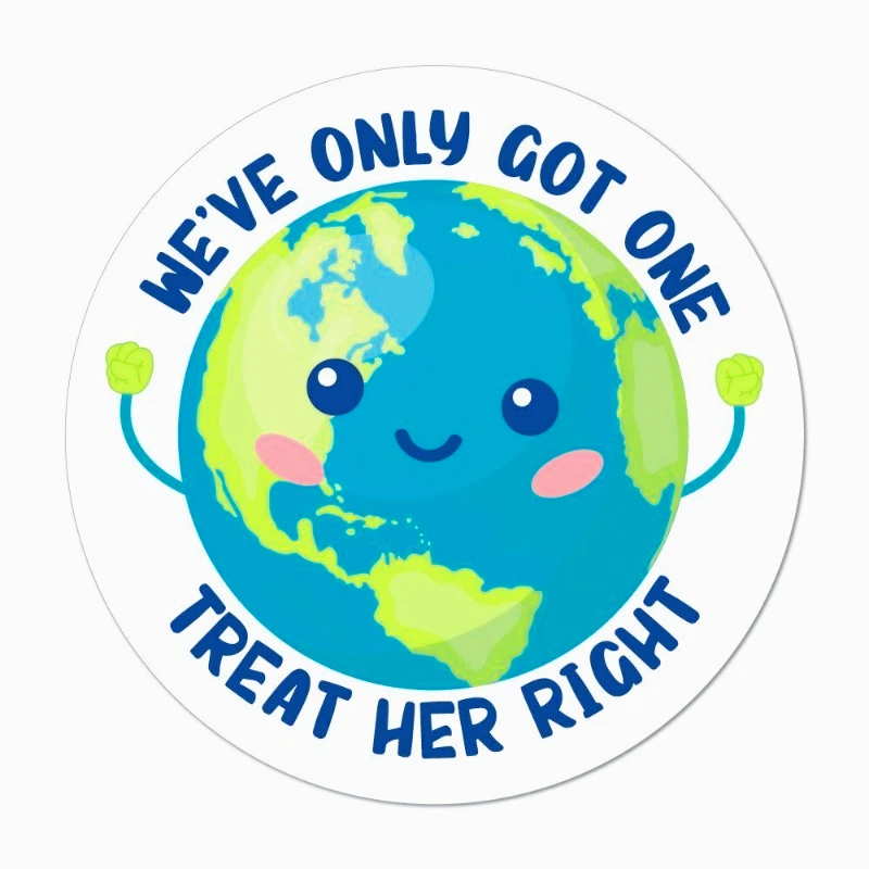 

Car decoration decals We'Ve Only Got One Planet Treat Her Right Car Sticker Decal Earth Hippie 15cm PVC KK