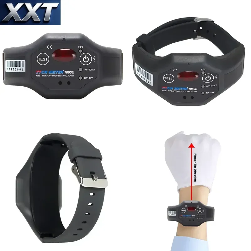 XXT ETCR EM1860E H L Voltage Gear Switchable 1kV-500kV 40V-1kV Audible Visual Alarm Wrist Type Approach Electric Alarm