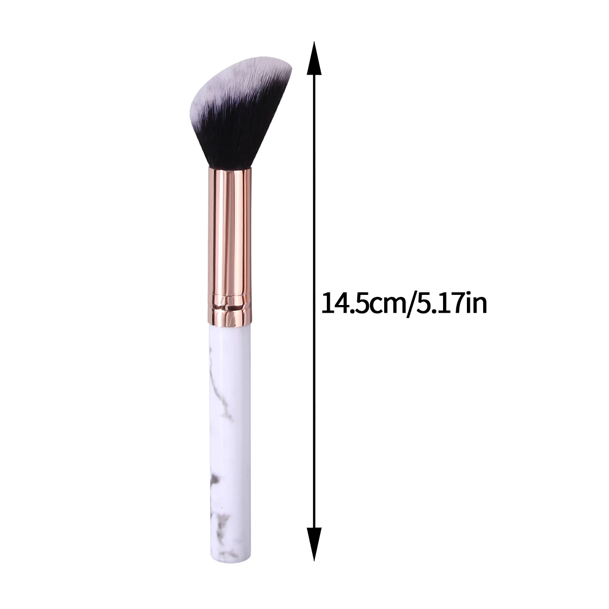 Conjunto de pincéis de maquiagem de mármore com 10 peças, pó solto/blush/pincel de Londres, cerdas macias, ferramentas de maquiagem essenciais para iniciantes
