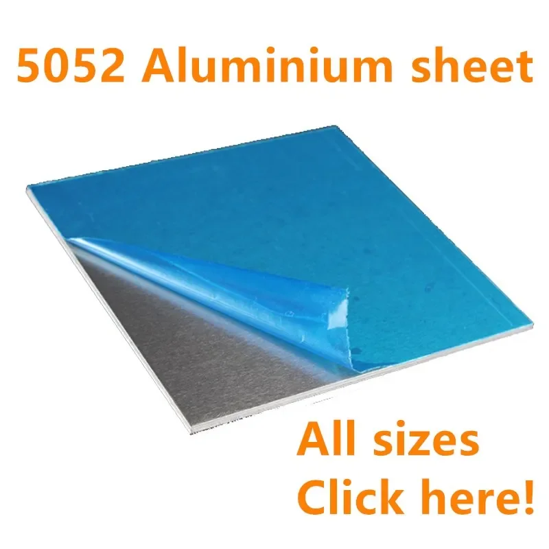 5052 Aluminum plate Flat Aluminum Sheet  DIY Thickness 3mm 5mm 6mm 8mm 10mm  100x100mm 100x200mm Customizable