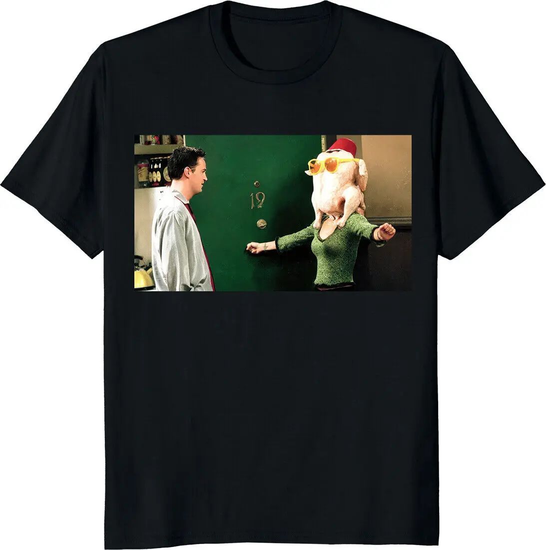 Friends Thanksgiving Monica Turkey Head Tee Shirt Classic Design