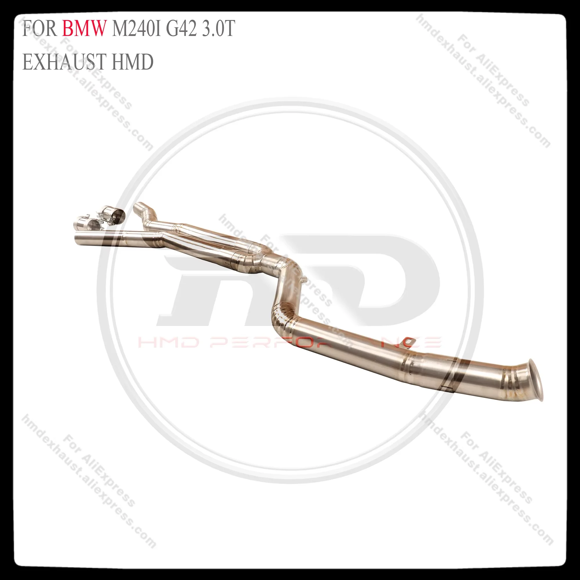 HMD titanium alloy Exhaust System Performance Middle Pipe For BMW M240i G42 3.0T Race Tube car