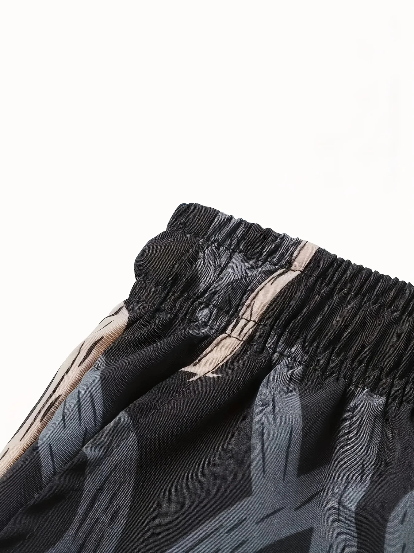 Pantaloncini sportivi casual da uomo con coulisse e pantaloni elasticizzati, stampa di lettere, Trendyy e alla moda, stile a colori contrastanti, adatti per correre, escursioni, spiaggia e abbigliamento casual