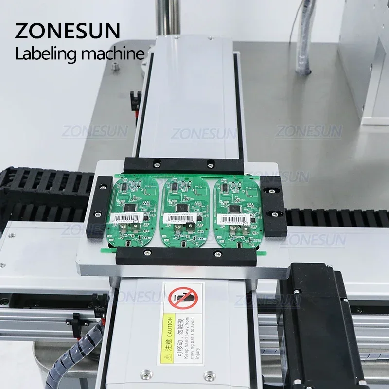 ZONESUN ZS-TB452Z Etichettatrice semiautomatica Circuito stampato Adesivo piatto Etiquetas per imballaggio Superficie piana