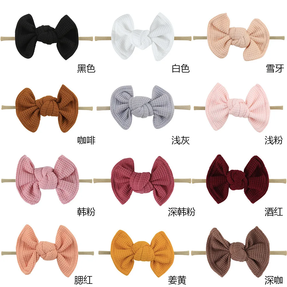 4.0 Inch Kids Bows 24Pcs/lots Sweet Girls Hair Bows Newborn Baby Hairbow Fashion Kids Hairbands Hairpins