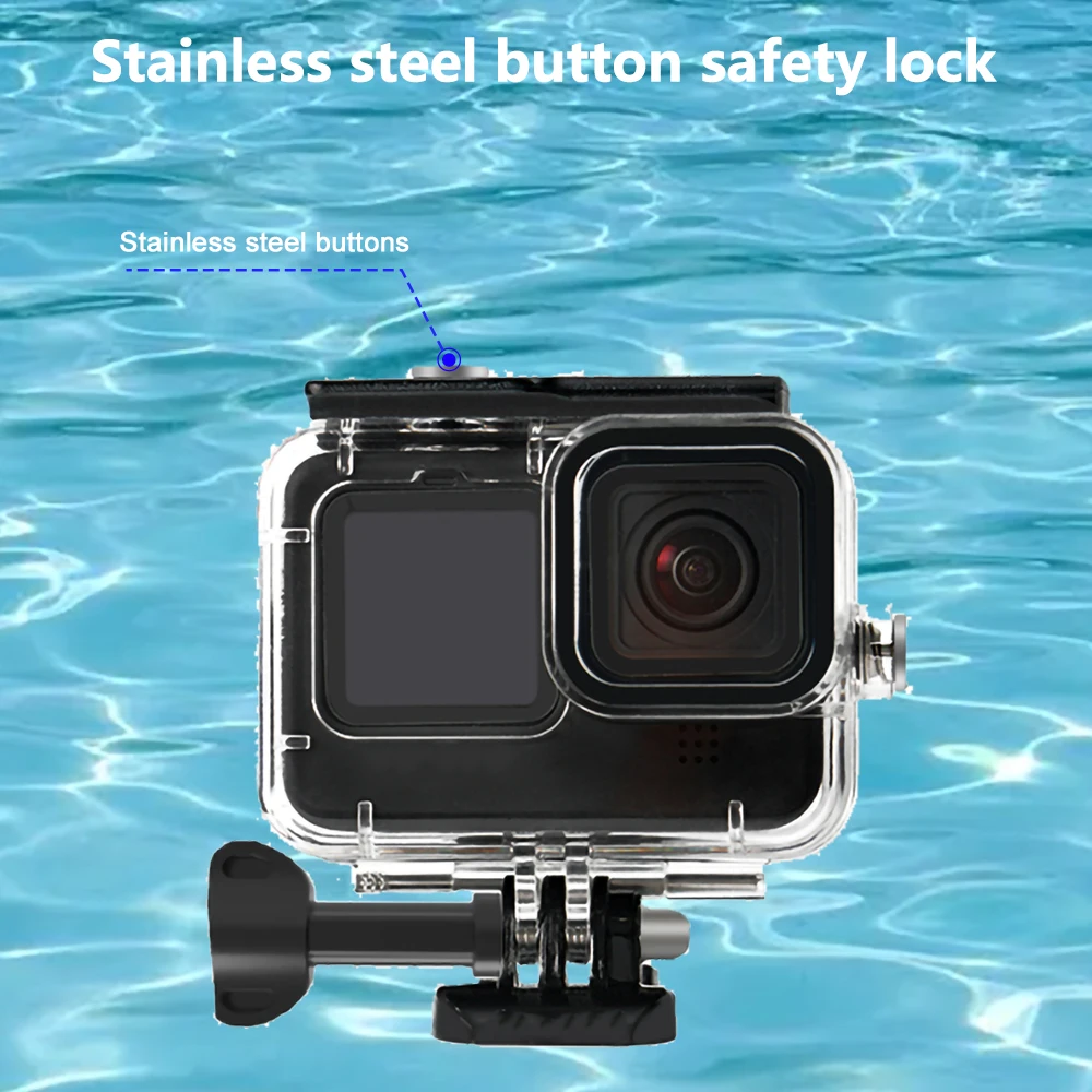 Waterproof Housing Case Protective 60M/196FT Underwater Dive Shell for GoPro Hero 12 11 10 9 Black Action Camera Accessories Kit