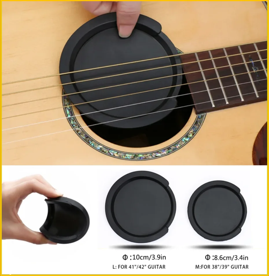 Silicone Acoustic Classic Guitar Sound Hole Cover Guitar Noise Reduction Guitar Accessories 2 Sizes Buffer Block Stop Plug Parts