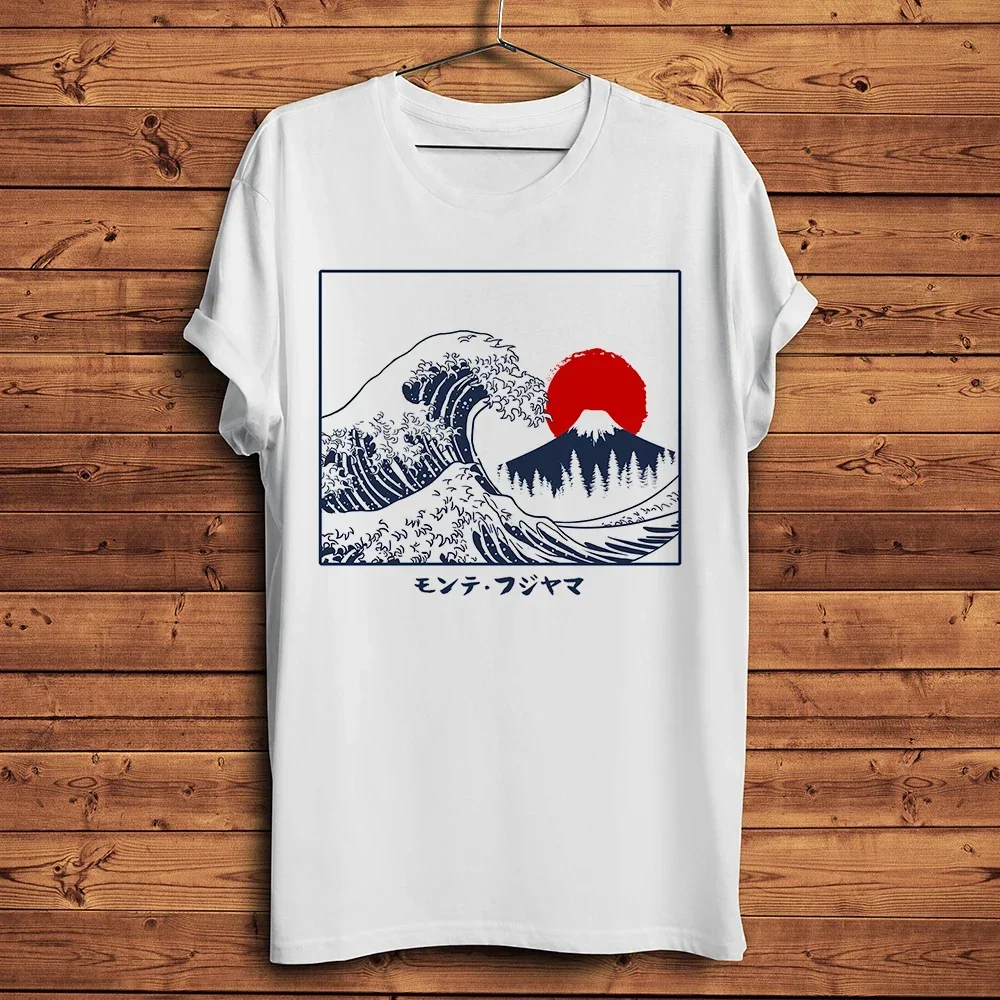 vintage great Wave off Kanagawa Fuji funny ukiyoe tshirt Men Casual short sleeve T Shirt Unisex streetwear tee breathable