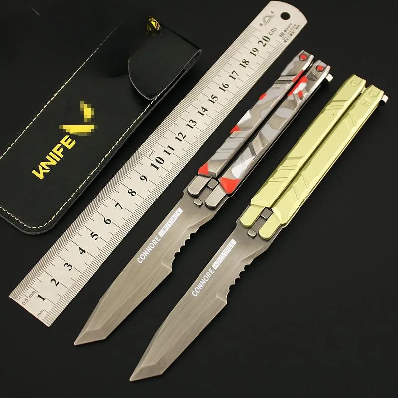Reconnaissance Operation Butterfly Knife Red Alloy Swinging Knife Weapon Model Toy 21cm