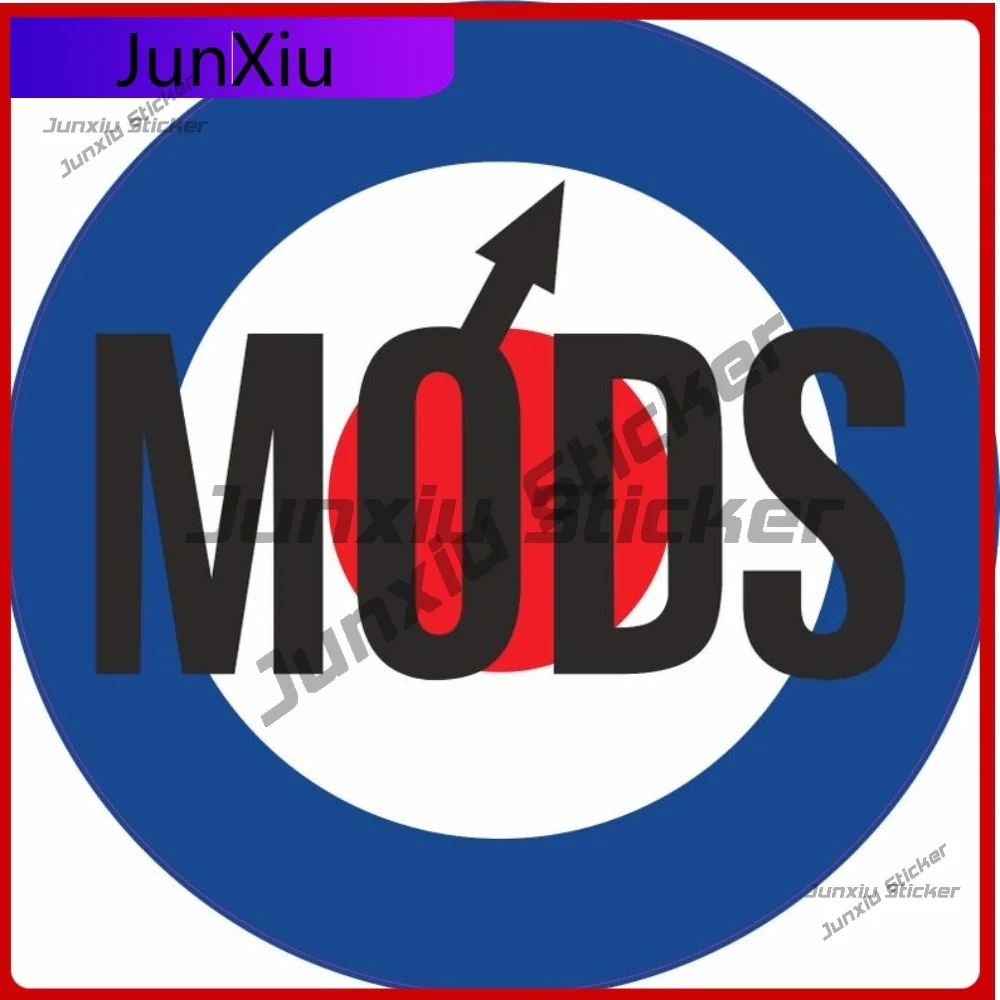 

Mods Vinyl Stickers Roundel Circular Car Window Laptop Cool Retro Scooter Scootering Windshield Cover Scratches Exterior Decor