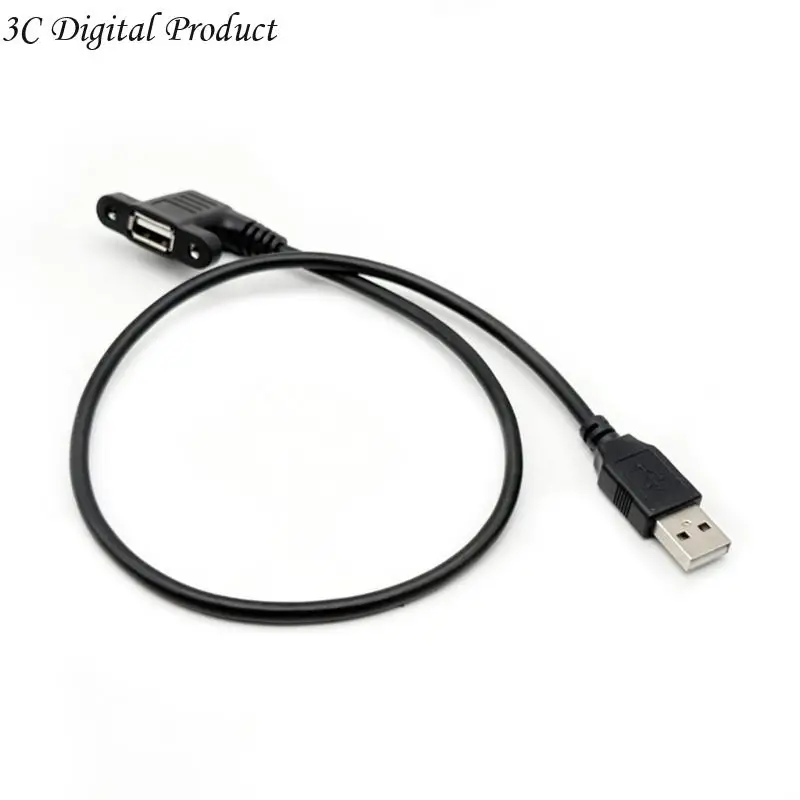 USB 2.0 мужского и женского удлинительного кабеля проволоки с винтовой панель