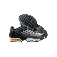 Nike Air Max Plus 3 Classic Men Fashion Casual Versatile Anti-slip Wear-resistant Mesh Breathable Running Shoes Grey Yellow