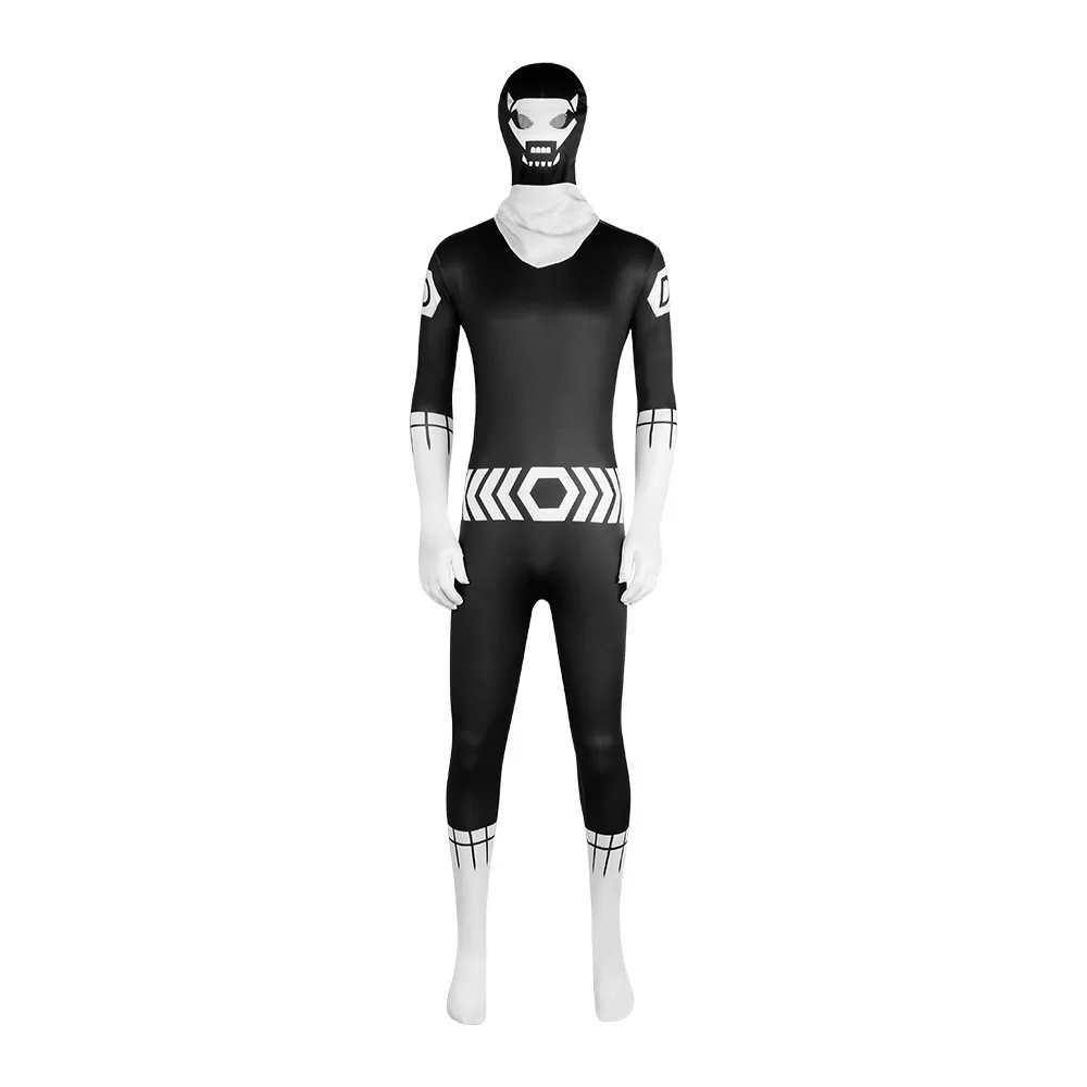 Disfraz de Cosplay de Anime Ranger Reject, Mono Negro, Uniforme de Batalla, Ropa de Cosplay para Hombre, Halloween