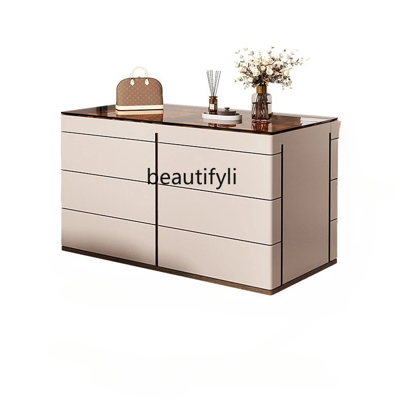 

Modern Minimalist Cloakroom Island Cabinet Bedroom Locker Small Apartment Display Storage Integrated Floor Cabinet