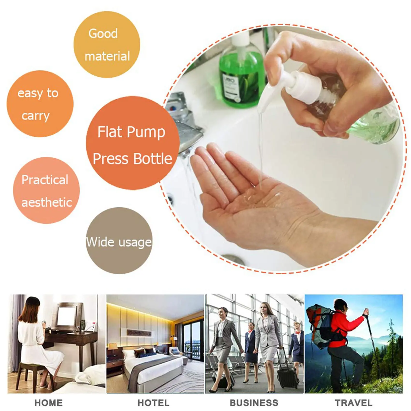 

AA20-36 Pack 3.4Oz/100Ml Transparent Travel Bottles Pump Bottle Lotion Dispenser Bottle For Water, Massage Oil, Shampoo