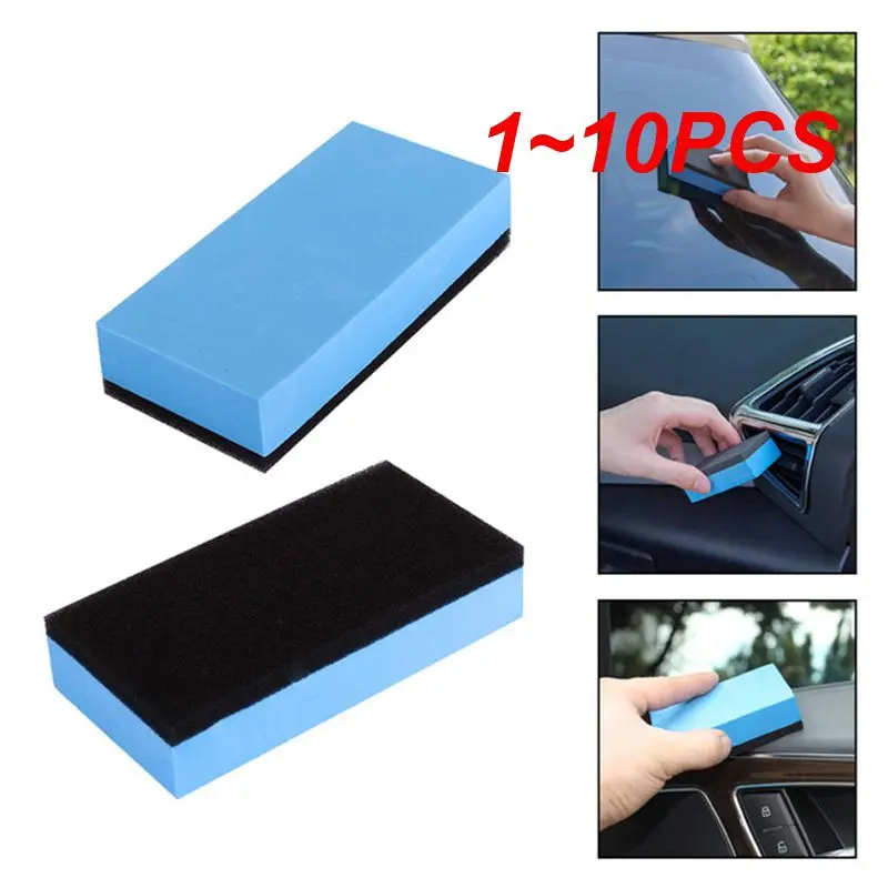 

1~10PCS Car Ceramic Coating Applicator Glass Wax Coat Applicator Pads Sponges Automobile Blue Square Sponge And