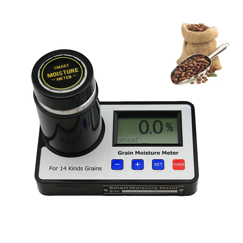 Grain Moisture Meter for 14 Kinds Grains Smart Moisture Tester Coffee Cocoa Beans Wheat Corn Moisture Analyzer