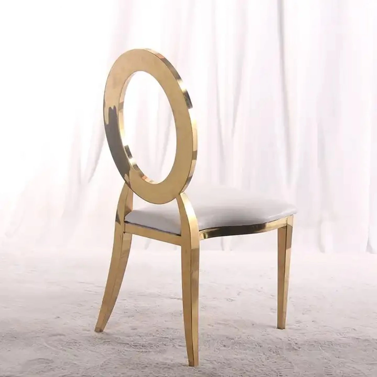 American Style Wholesale Tifany Stainless Steel Wedding Chair Gold Chairs For Events 370