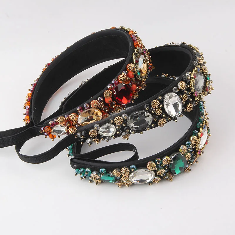 New fashion temperament heavy industry gorgeous headband catwalk versatile fashion hair accessories women's wholesale