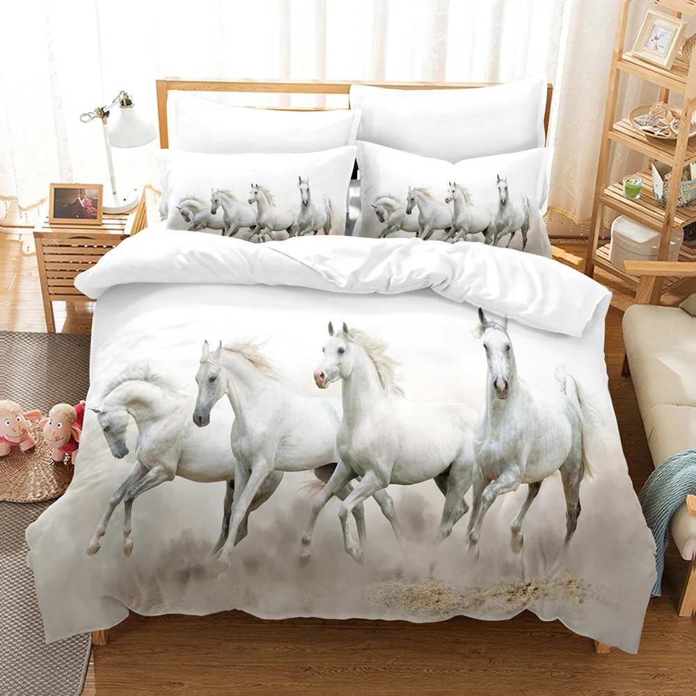 Bedding Set Adults Horse Duvet Cover Sets Kids,twin Full Queen King Bedroom Set Home Textile Housse De Couette Bed Set