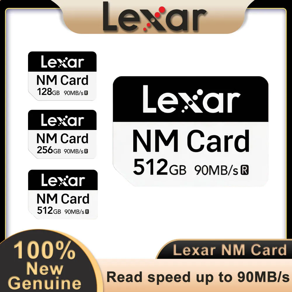 Original Lexar NM Card 256GB Read Max 90MB/s Memory Card 128GB Storage Card for Huawei Phone Mate 20 30 P30 PRONano 5 P40 Nano