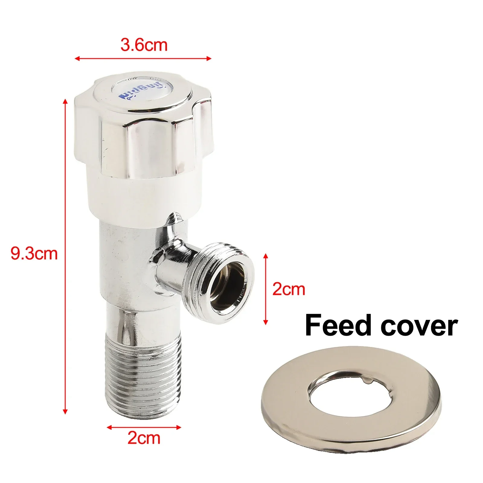 Hot And Cold Valve Alloy Water Inlet Valve Wall-mounted Installation Thickened Alloy Material 1/2" Water Inlet 1/2" Water Outlet
