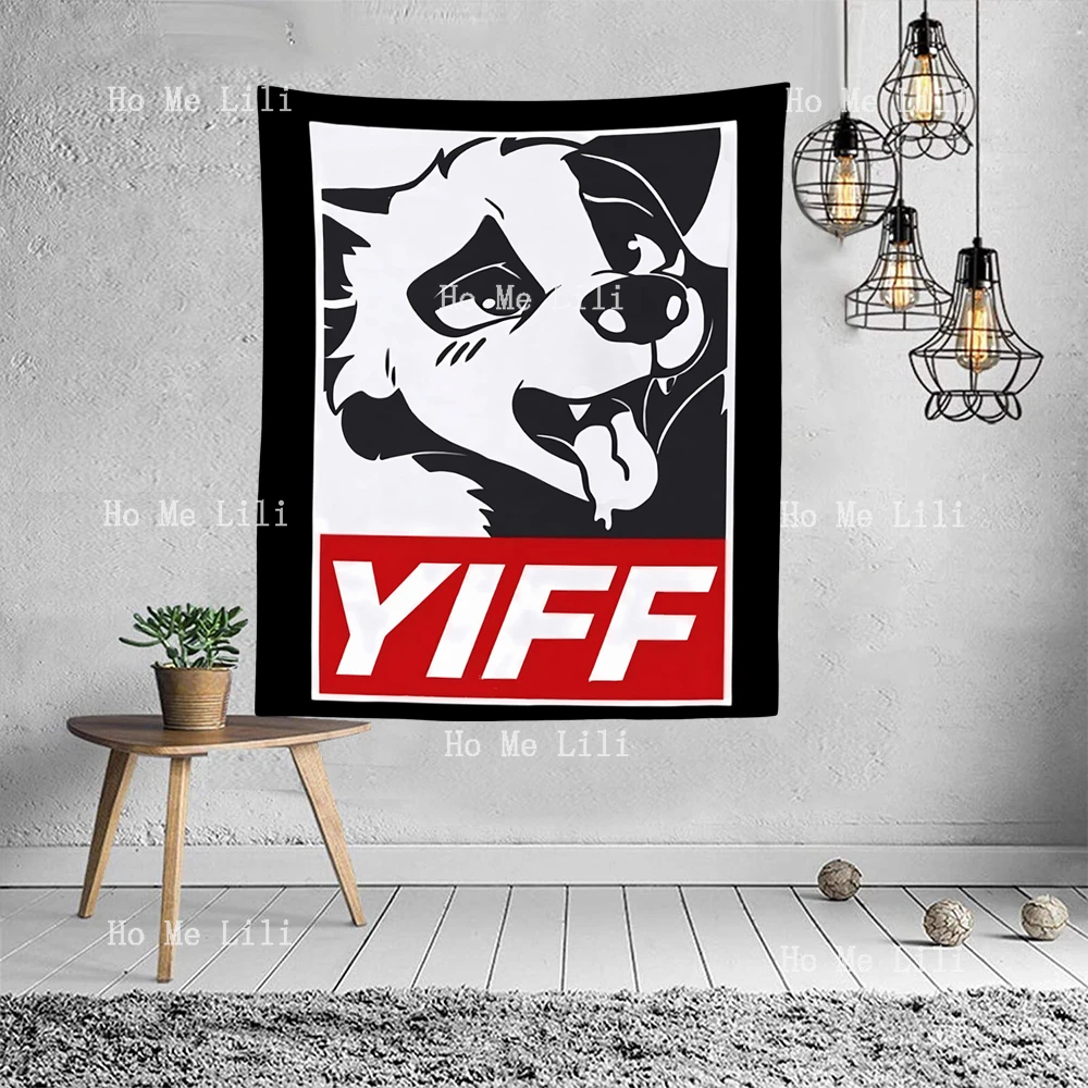 Cute Furry Yiff Pullover Fans Gift Wall Aesthetic Tapestry For Bedroom Living Room Dorm