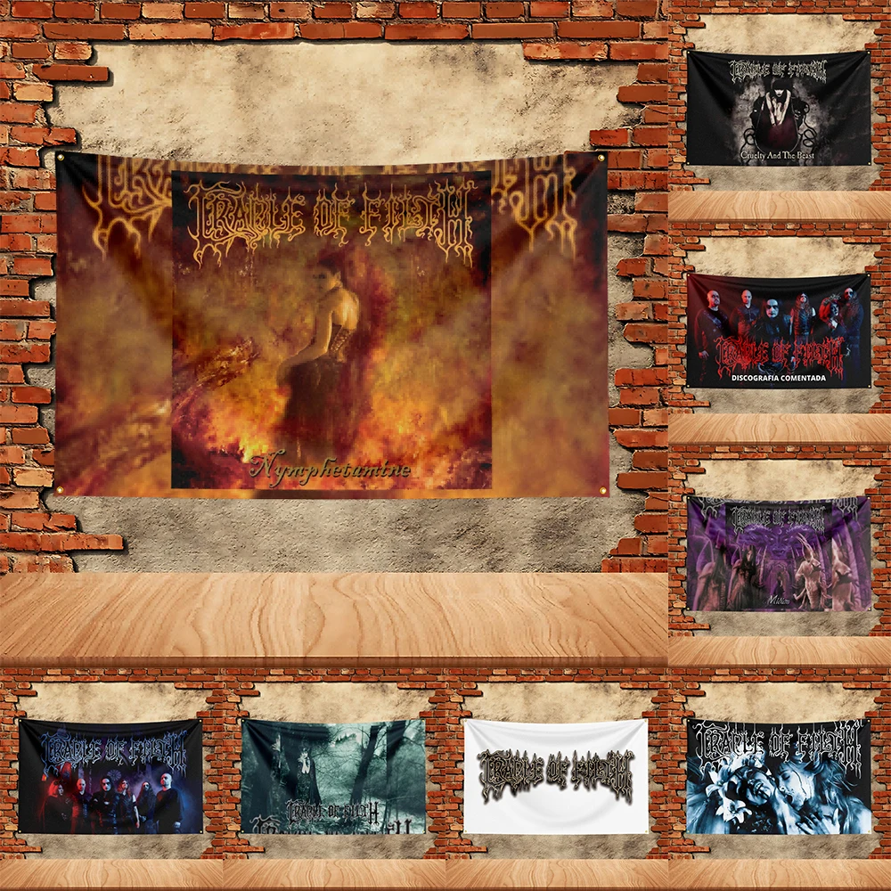 

90X150ft Cradle Of Filth Band Party Flag Polyester Printed Flag Banner Tapestry for Garden Garage Decoration Concert Flag