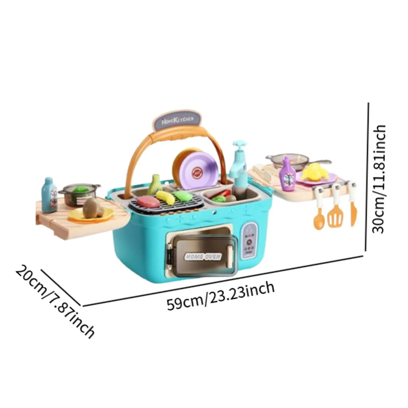 Kids Kitchen Playset Pretend Cooking Food Set for Boys Girls 3-6 Toddlers