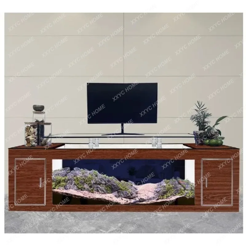 XXTV Cabinet Fish Tank New Home Floor Large Medium Small Eco Glass No Water Change Aquarium