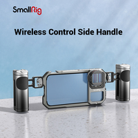 SmallRig Side Handle with Record Start/Stop Wireless Remote Control and Cold Shoe, for Smartphone Cage Video Rig w 1/4 Threads