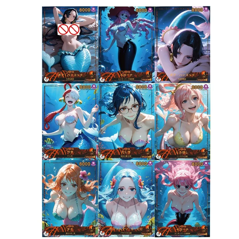 

Коллекционная карточка One Piece: Очаровательная Русалка Нами, Ута, DIY Flash Card, Аниме, Нефелтари, Виви, Ширахоши, Перона, ACG, Карточка с женскими персонажами
