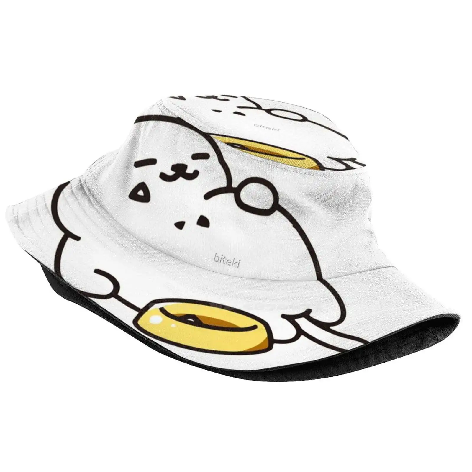 Neko Atsume - Tubbs Cat Bucket Hat Beach Tourism Hats Breathable Sun Cap Tubbs Cat Kittens Kawaii Cute Fluffy Cats Neko Atsume