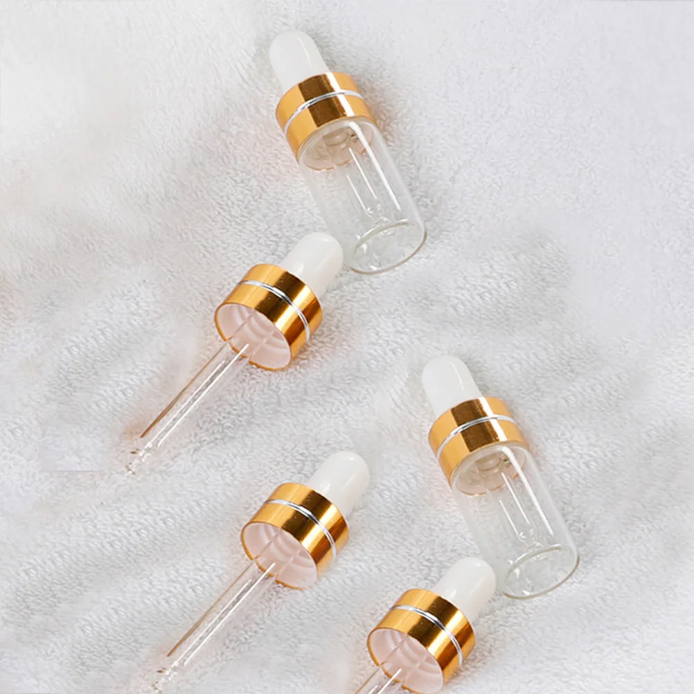 NOLITOY 20 Pcs 3ml Clear Glass Dropper Bottles for Essential Oils Empty Mini Pipette Vials Travel Liquid Containers