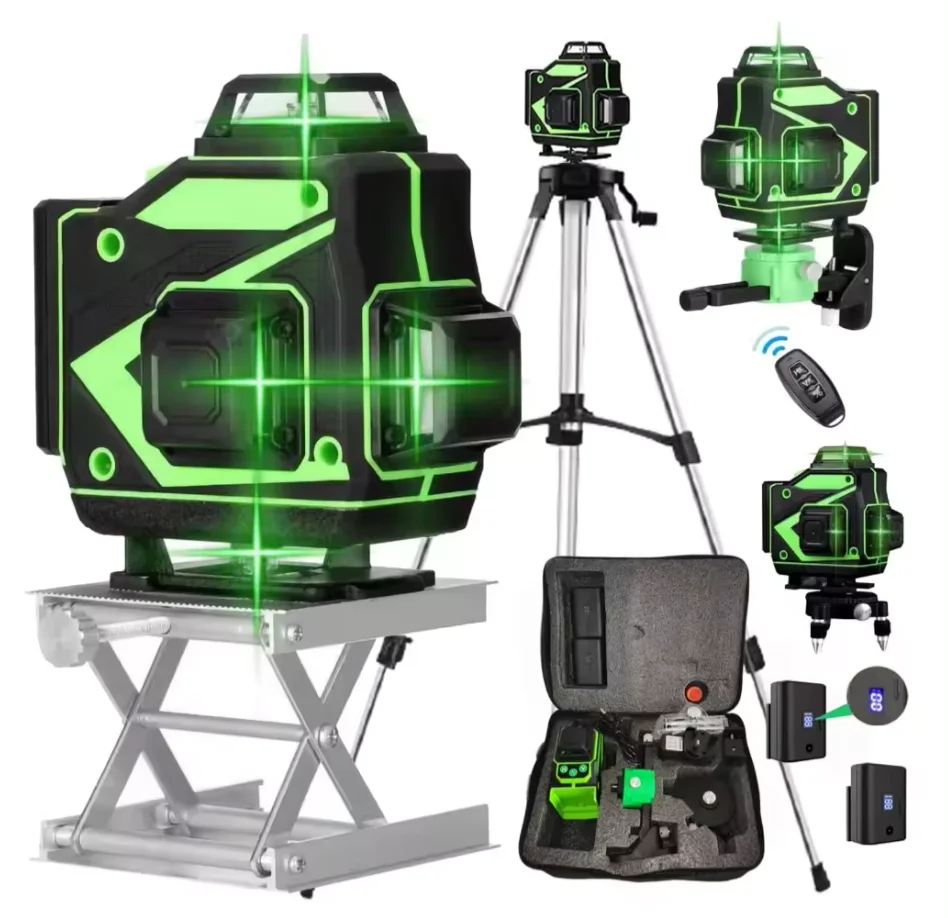 

【Hot】16 Lines 3D Green La-ser Levels Self-Leveling 360 Rotary Nivel La-ser 360 Green Self-Leveling