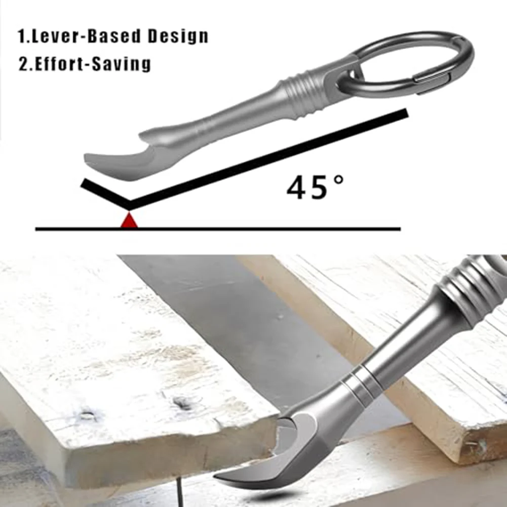 EDC Alloy Pry Bar Bottle Opener and Utility Tool for Boxes Staples Labels and Lids Compact Design for Keychain Pocket Carry