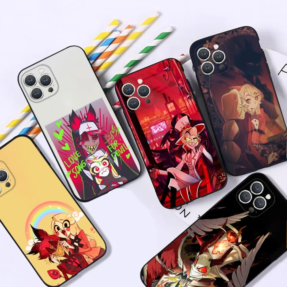 A-Alastor H-Hazbin H-Hotel Phone Case For iPhone 16,15,14,13,12,Pro,Max,11,7,8,Plus,XR,XS Max Shockproof Silicone Soft Shell