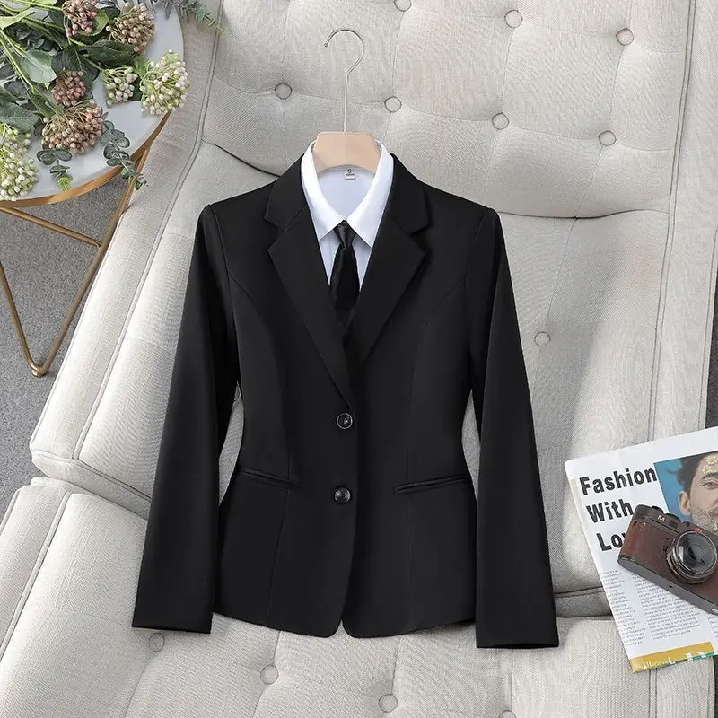 بدلة نسائية احترافية Jaet ربيع جديد Sle Bla ملابس العمل مقابلة ملابس رسمية خادم مدني حكومي Ele