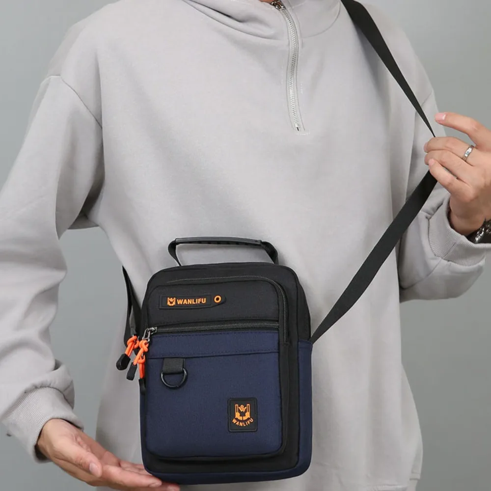 

Fashion Oxford Men's Shoulder Bag Large Capacity Waterproof Men's Business Bag Multi-pockets Square Canvas Crossbody Bag Male