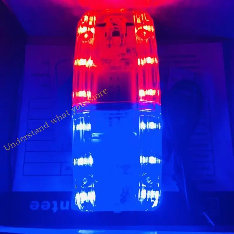 J60A مصباح تنبيه عالي الوضوح USB قابل لإعادة الشحن 4 وضع الإضاءة مقاوم للماء مشبك كتف خفيف للتخييم والتنزه