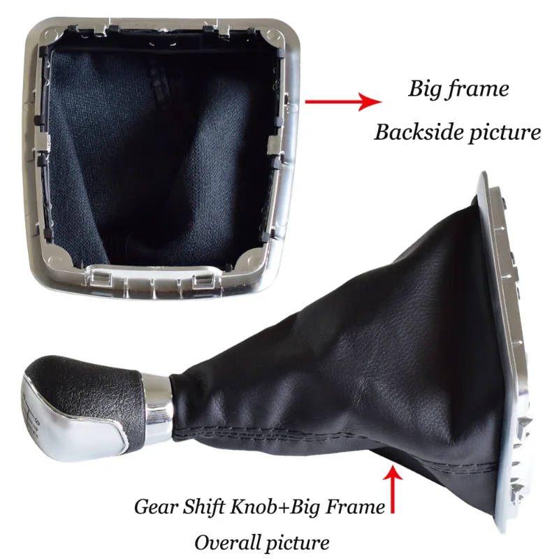 Housse de levier de vitesse en cuir pour Ford Focus 2 MK2 FL C-MAX 06-11 MK3 MK4 Galaxy, pommeau de levier de vitesse manuel 5/6 vitesses