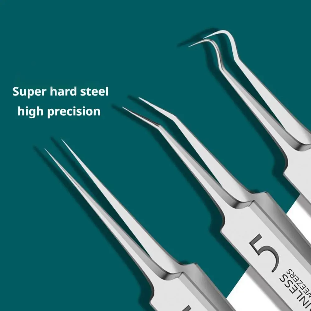 1/3/8pcs Acne Needle Blackhead Clip Tweezers Acne Needle Pimple Remover Pore Cleanser Needle Hook Skin Cleansing Tool