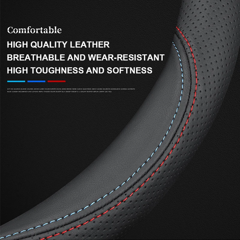 Car Leather Steering Wheel Cover For Subaru Forester Sh Sj Levorg XV Ascent Outback Impreza Legacy Crosstrek Tribeca BRZ WRX STI - Image 2