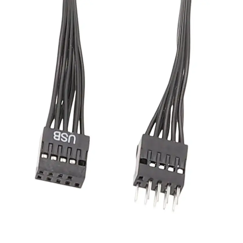 R53C USB 9-Pin Extension Ribbon Cable for Desktop Front Panel Header Routing