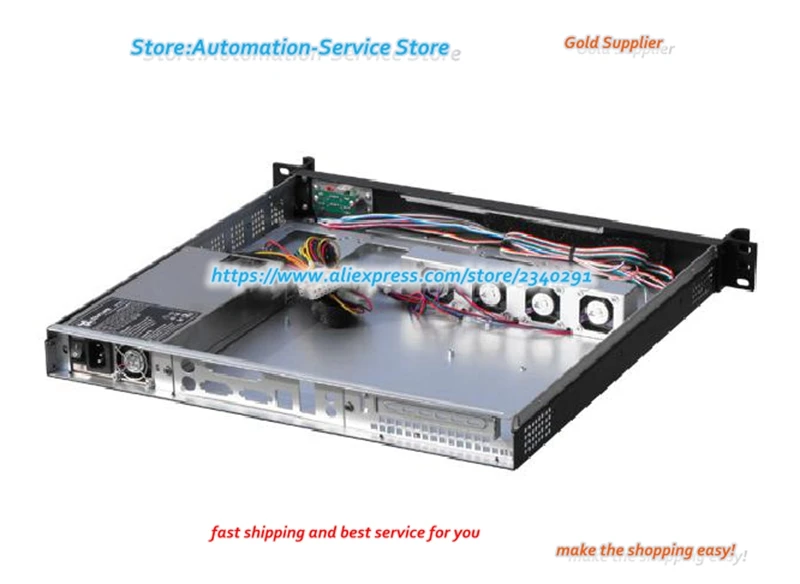 1U420L Aluminium paneel serverbehuizing Industriële kast Monitorbehuizing 1U-behuizing